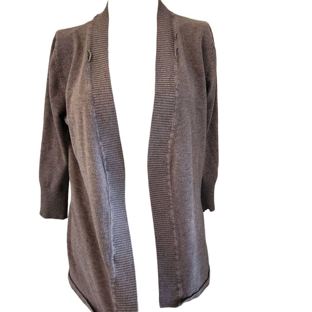Premise large grey cardigan womens open sweater
